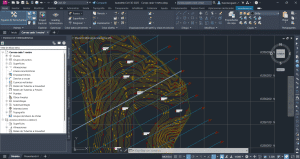 Plano planta y grilla de referencia topografía